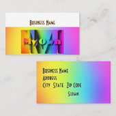 Carte De Visite Personnalisez Mon Propre Arc-en-ciel (Devant / Derrière)