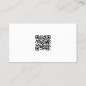Carte De Visite Personnalisez votre texte QR Code Moderne Élégant  (Dos)