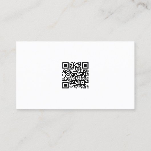 Carte De Visite Personnalisez votre texte QR Code Moderne Élégant (Dos)