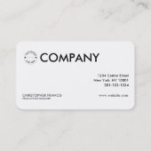 Carte De Visite Personnalité noire simple (Dos)