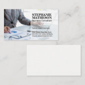 Carte De Visite Personne d'affaires analysant des graphiques sur l (Devant / Derrière)