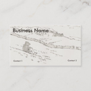 Carte De Visite Personne pleine conscience sur la plage dessin