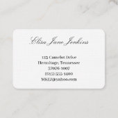 Carte de visite personnel (Dos)