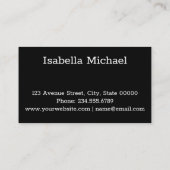 Carte de visite personnel (Dos)