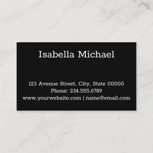 Carte de visite personnel (Dos)