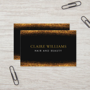 Carte de visite personnel Black and Gold Classy
