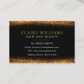 Carte de visite personnel Black and Gold Classy (Dos)