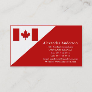 Carte de visite personnel Canada