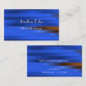 Carte de visite personnel de bleu d'entraîneur (Devant / Derrière)