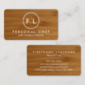 Carte de visite personnel de chef/restauration de (Devant / Derrière)