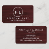 Carte de visite personnel de chef/restauration de (Devant / Derrière)