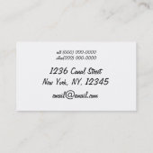 carte de visite personnel de client (Dos)