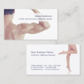 Carte de visite personnel de gymnase de forme (Devant / Derrière)