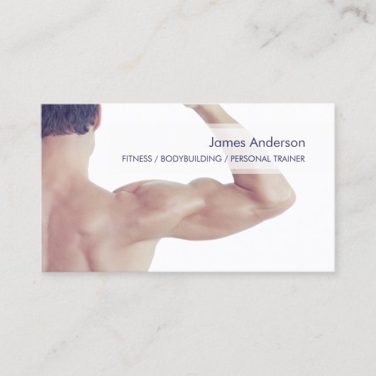 Carte de visite personnel de gymnase de forme (Devant)