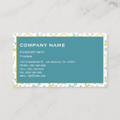 Carte De Visite Personnel de la société de sciences du laboratoire (Dos)