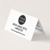 Carte De Visite Personnel de l'hôtel Gratuités QR Code plié (Dos)