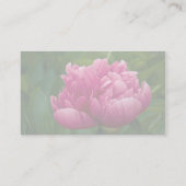 Carte de visite personnel de pivoine rose (Dos)