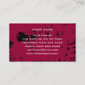 Carte de visite personnel d'entraîneur (Dos)