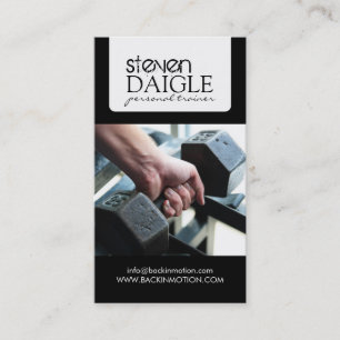 Carte de visite personnel d'entraîneur