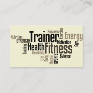 Carte de visite personnel d'entraîneur