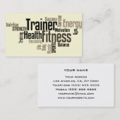 Carte de visite personnel d'entraîneur (Devant / Derrière)