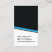 CARTE DE VISITE PERSONNEL D'ENTRAÎNEUR (Dos)