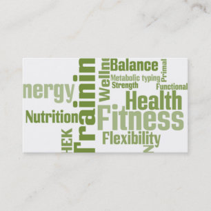 Carte de visite personnel d'entraîneur