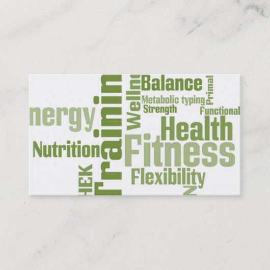 Carte de visite personnel d'entraîneur (Devant)