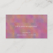 Carte de visite personnel d'entraîneur (Dos)