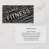 Carte de visite personnel d'entraîneur et de forme (Devant / Derrière)
