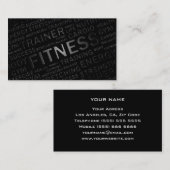 Carte de visite personnel d'entraîneur et de forme (Devant / Derrière)