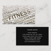 Carte de visite personnel d'entraîneur et de forme (Devant / Derrière)