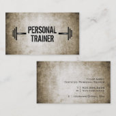 Carte de visite personnel grunge d'entraîneur (Devant / Derrière)