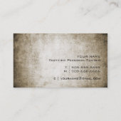 Carte de visite personnel grunge d'entraîneur (Dos)