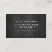 Carte de visite personnel métallique moderne (Dos)