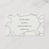 Carte de visite personnel minimaliste moderne (Dos)