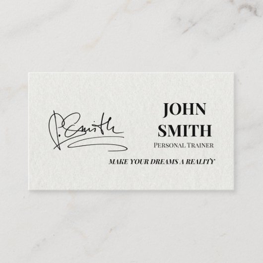 Carte de visite personnel minimaliste moderne (Devant)