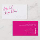 Carte De Visite PERSONNEL nom de script moderne chic hollywood ros (Devant / Derrière)