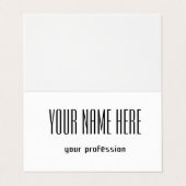 Carte de visite personnel personnalisé (Extérieur déplié)