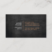 Carte de visite personnel vintage du cercle de cui (Dos)