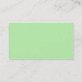 carte de visite personnelle vert clair (Dos)