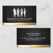 Carte De Visite Personnes d'affaires | Gold Shine Trim (Devant / Derrière)