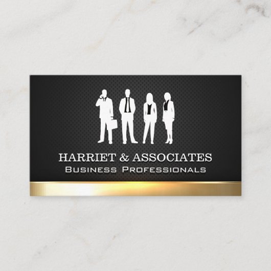 Carte De Visite Personnes d'affaires | Gold Shine Trim (Devant)