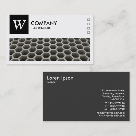 Carte De Visite Perspective Honeypeb - Logo et Panneau v2 - Noir (Devant / Derrière)