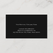 Carte De Visite Perspective moderne Tunnel Carré Noir (Dos)