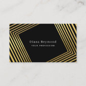 Carte De Visite Perspective moderne Tunnel Carré Noir (Devant)