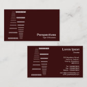 Carte De Visite Perspectives - Blanc sur Brown foncé (Devant / Derrière)
