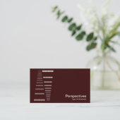 Carte De Visite Perspectives - Blanc sur Brown foncé (Debout devant)