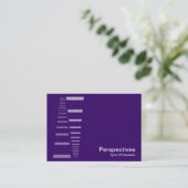 Carte De Visite Perspectives - Blanc sur le violet profond (Debout devant)