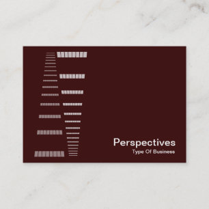 Carte De Visite Perspectives - Blanc sur Marron foncé
